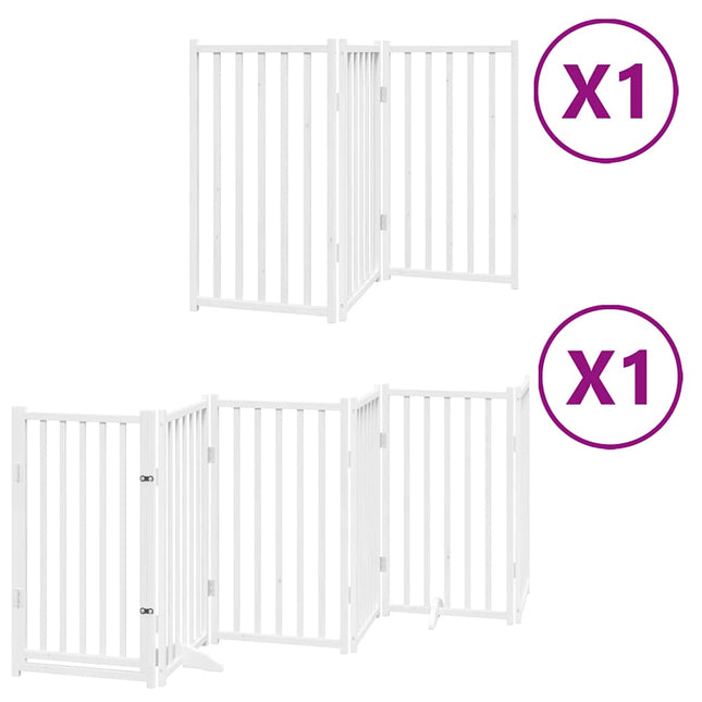 Barrière Pour Chien Porte Pliable 9Panneaux Bois Peuplier