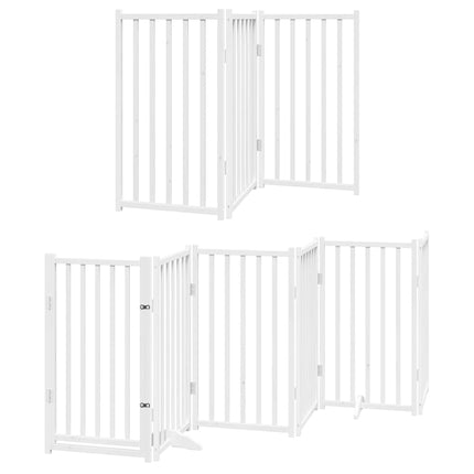Barrière Pour Chien Porte Pliable 9Panneaux Bois Peuplier