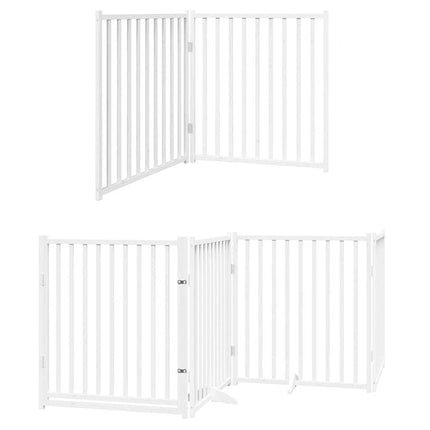 Barrière Pour Chien Porte Pliable 6Panneaux Blanc Bois Peuplier