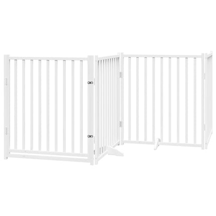 Barrière Pour Chien Porte Pliable 6Panneaux Blanc Bois Peuplier