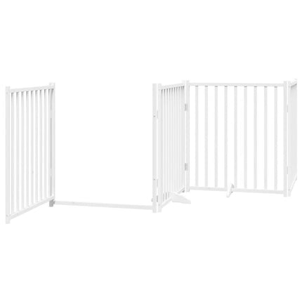 Barrière Pour Chien Porte Pliable 8Panneaux Blanc Bois Peuplier Chêne Sonoma