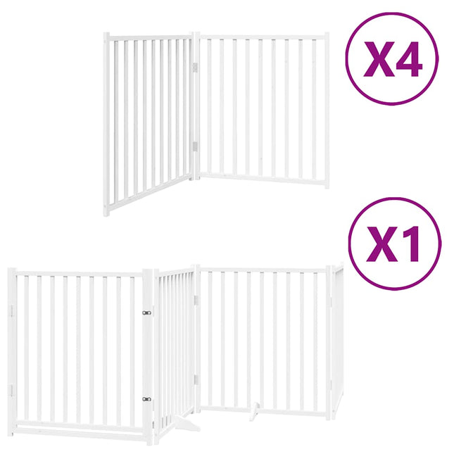 Barrière Pour Chien Porte Pliable 12 Panneaux Bois De Peuplier Chêne Sonoma