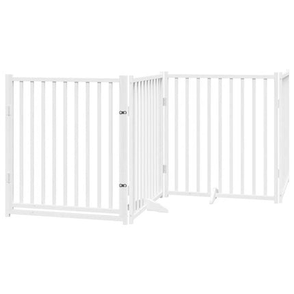 Barrière Pour Chien Porte Pliable 12 Panneaux Bois De Peuplier Chêne Sonoma