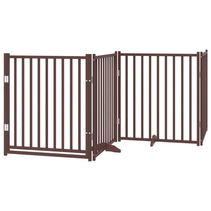 Barrière Pour Chien Porte Pliable 12 Panneaux Bois De Peuplier