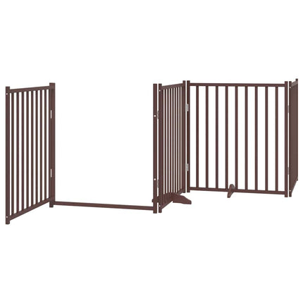 Barrière Pour Chien Porte Pliable 12 Panneaux Bois De Peuplier