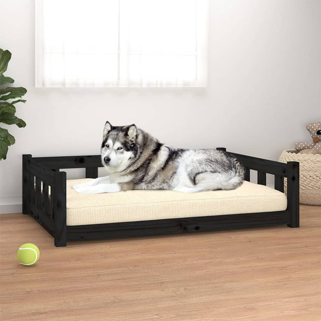 Lit Pour Chien 105,5X75,5X28 Cm Bois De Pin Solide