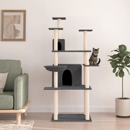 Arbre À Chat Avec Griffoirs En Sisal 166 Cm