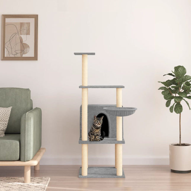 Arbre À Chat Avec Griffoirs En Sisal 132 Cm