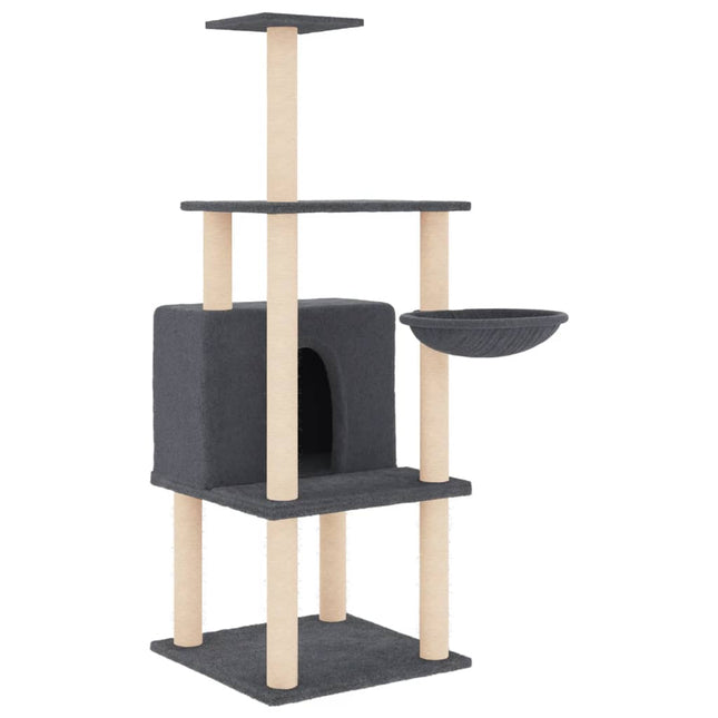 Arbre À Chat Avec Griffoirs En Sisal 132 Cm