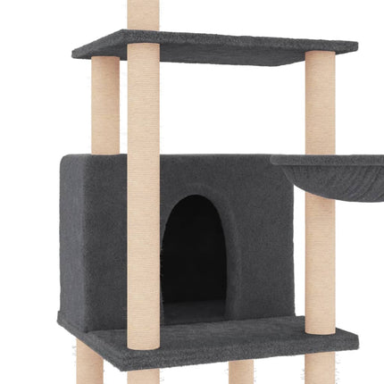 Arbre À Chat Avec Griffoirs En Sisal 132 Cm