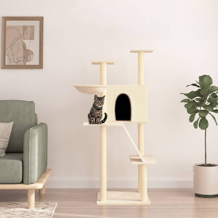Arbre À Chat Avec Griffoirs En Sisal 143 Cm