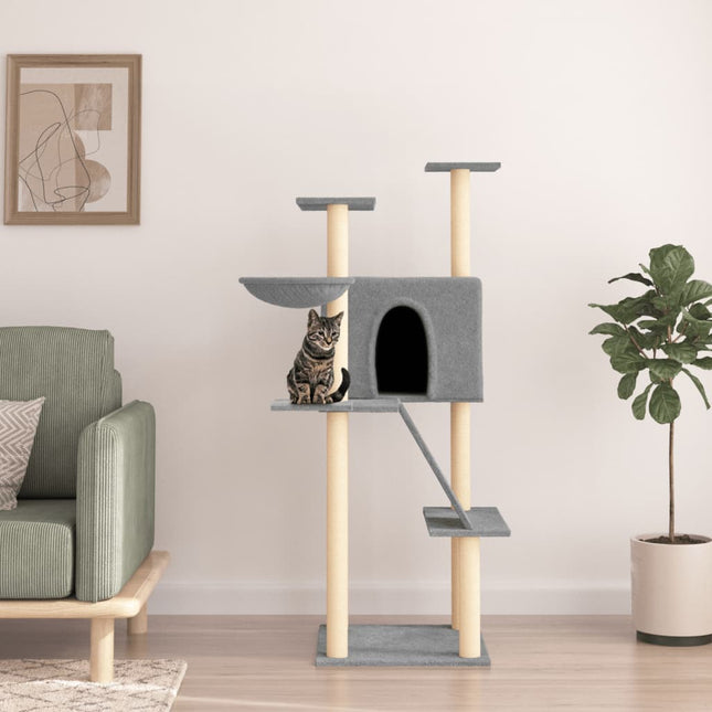 Arbre À Chat Avec Griffoirs En Sisal 143 Cm