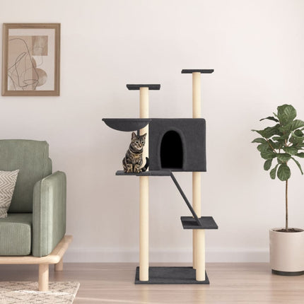 Arbre À Chat Avec Griffoirs En Sisal 143 Cm