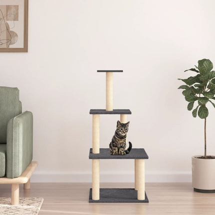 Arbre À Chat Avec Griffoirs En Sisal 111 Cm