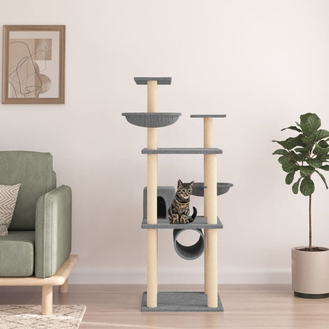 Arbre À Chat Avec Griffoirs En Sisal 141 Cm