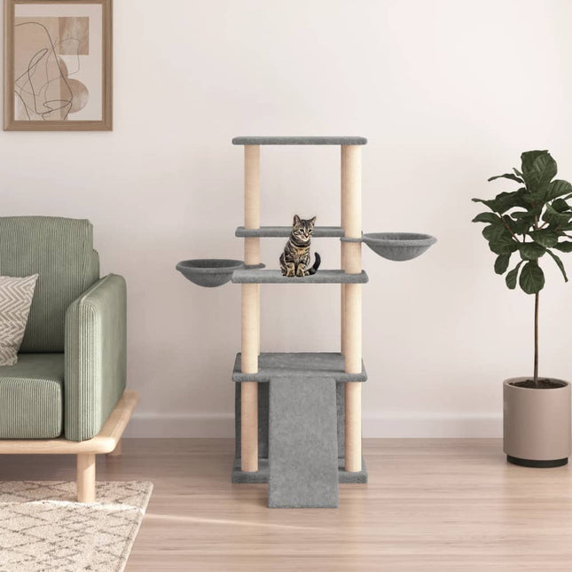 Arbre À Chat Avec Griffoirs En Sisal 133 Cm