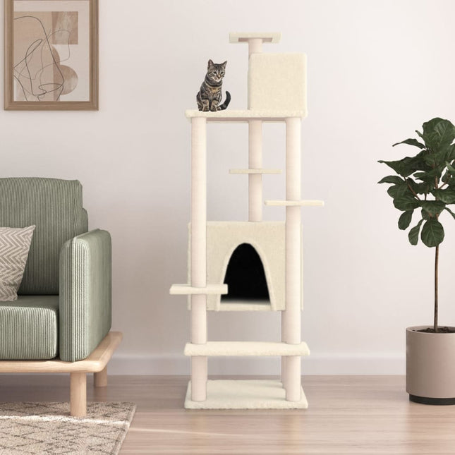 Arbre À Chat Avec Griffoirs En Sisal 154 Cm
