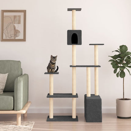 Arbre À Chat Avec Griffoirs En Sisal 180 Cm