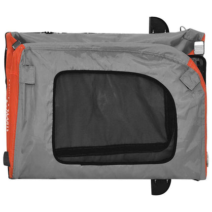 Remorque De Vélo Pour Animaux Orange Et Gris 124 X 53 X 53 Cm Acier Galvanisé