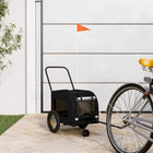Remorque De Vélo Pour Animaux Noir 124,5 X 63,5 X 53 Cm