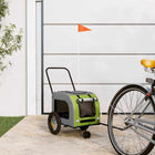 Remorque De Vélo Pour Animaux Vert Et Gris 124,5 X 63,5 X 53 Cm