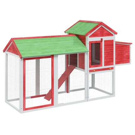 Poulailler 193X65X117 Cm Bois Massif De Pin
