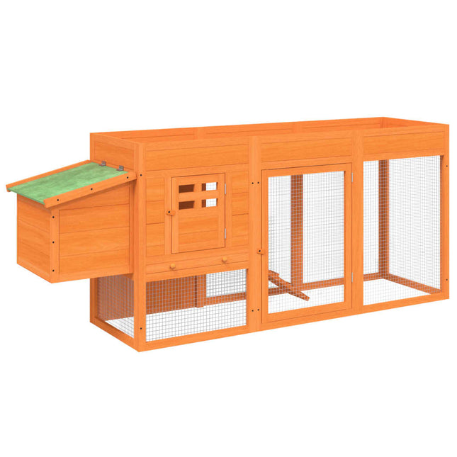 Poulailler 204X50X84 Cm Bois Massif De Pin