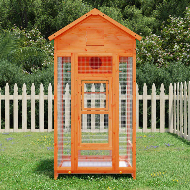 Maison À Oiseaux 91,5X53X170 Cm Bois Massif De Pin