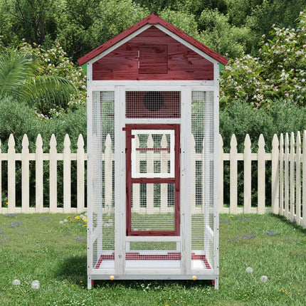 Maison À Oiseaux 91,5X53X170 Cm Bois Massif De Pin