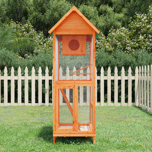Maison À Oiseaux 60X58,5X160 Cm Bois Massif De Pin