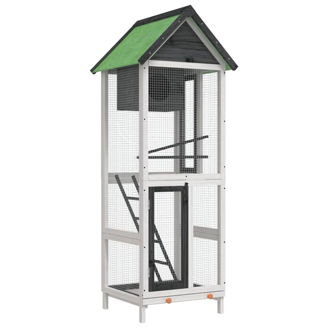 Maison À Oiseaux 60X58,5X160 Cm Bois Massif De Pin