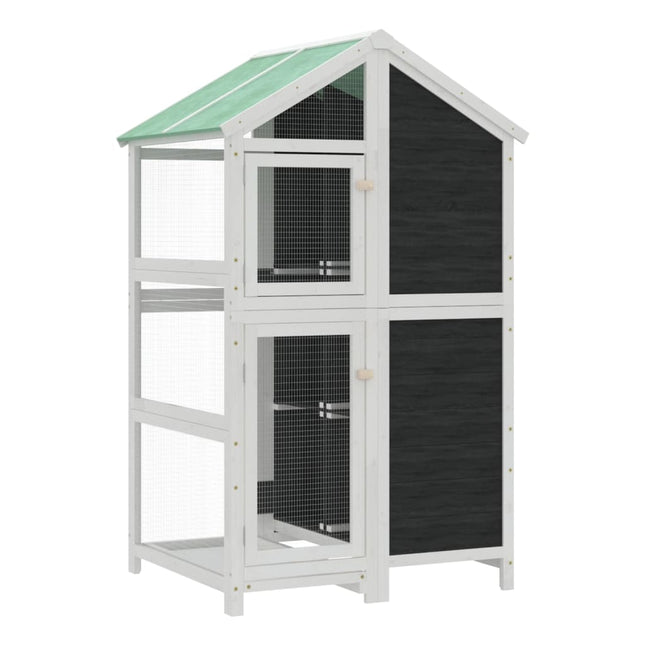 Maison À Oiseaux 97X81X152 Cm Bois Massif De Pin
