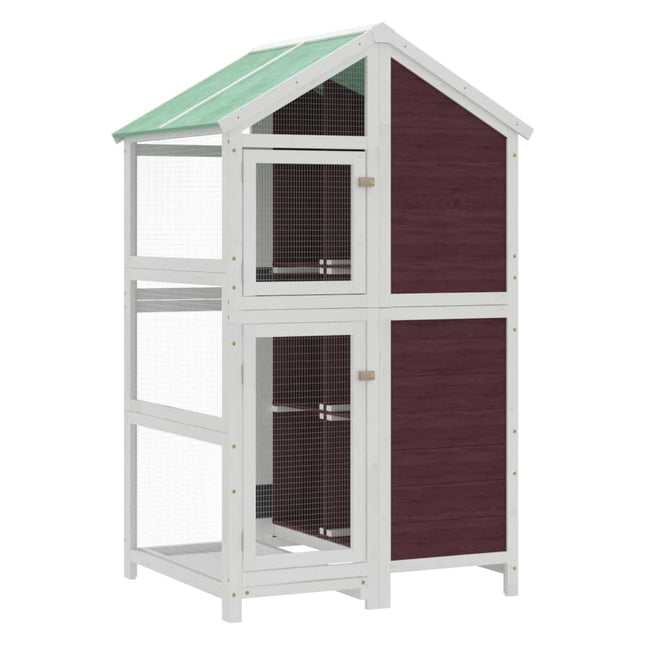 Maison À Oiseaux Moka 97X81X152 Cm Bois Massif De Pin