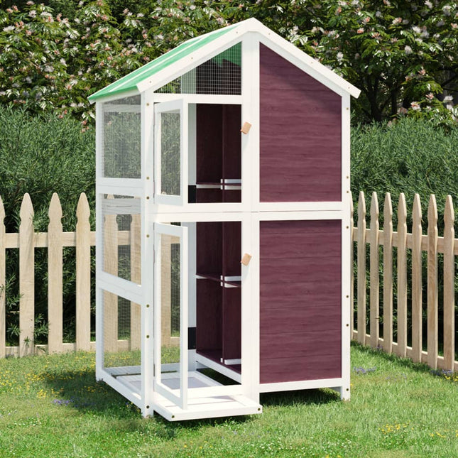 Maison À Oiseaux Moka 97X81X152 Cm Bois Massif De Pin