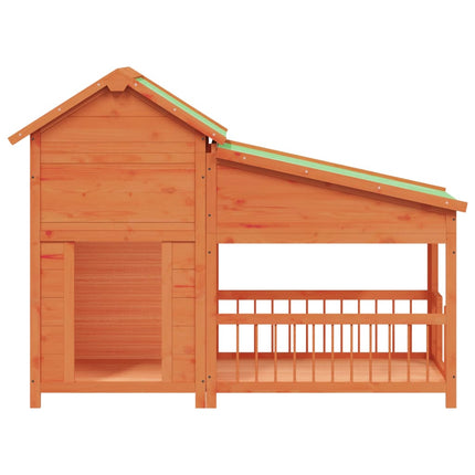 Chenil 143X60,5X109 Cm Bois De Pin Solide