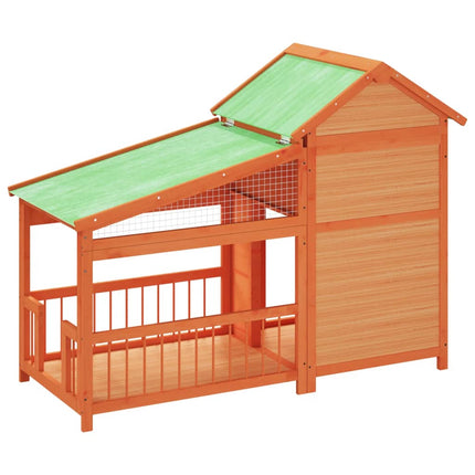 Chenil 143X60,5X109 Cm Bois De Pin Solide
