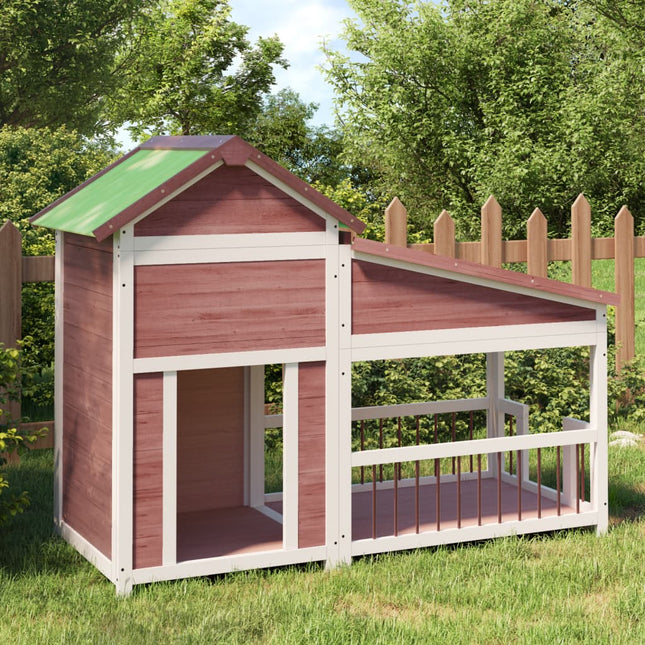 Chenil 143X60,5X109 Cm Bois De Pin Solide