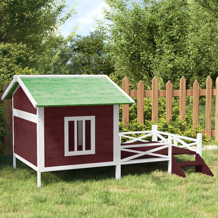 Chenil Moka 159X120X88,5 Cm Bois De Pin Solide