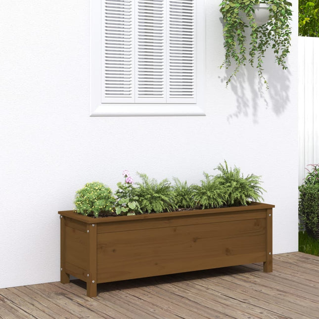 Lit Surélevé De Jardin Noir 199,5X40X39 Cm Bois De Pin Massif