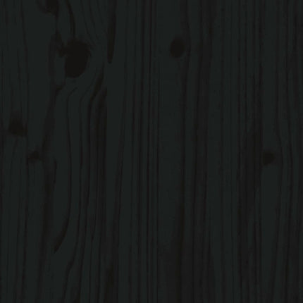 Lit Surélevé De Jardin Noir 199,5X40X39 Cm Bois De Pin Massif