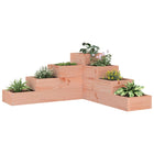 Jardinière 4 Niveaux 106X104,5X36 Cm Gris Bois De Pin Massif