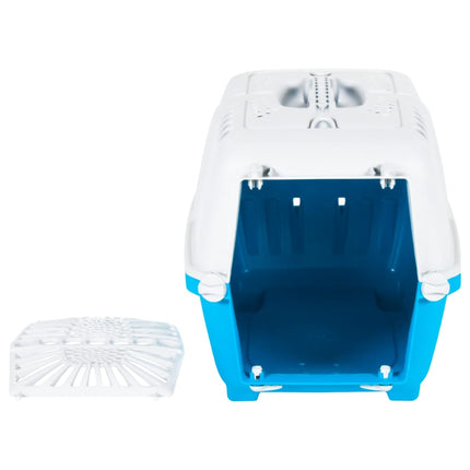 Transporteur Pour Animaux De Compagnie Blanc Et Bleu Pp