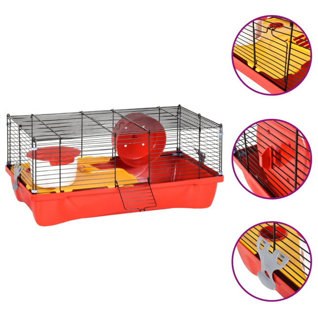 Cage Pour Hamsters Polypropylène Et Métal
