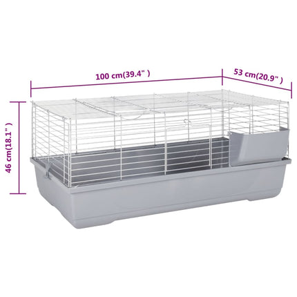 Cage Pour Petits Animaux Gris Pp Et Métal