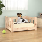 Lit Pour Chien 95,5X65,5X28 Cm Bois De Pin Solide