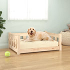 Lit Pour Chien 95,5X65,5X28 Cm Bois De Pin Solide