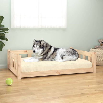 Lit Pour Chien 95,5X65,5X28 Cm Bois De Pin Solide