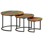 bois de récupération massif / 3 / Ø 35 x 29 cm