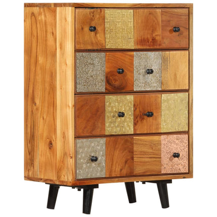 Commode À Tiroirs Bois D'acacia Massif