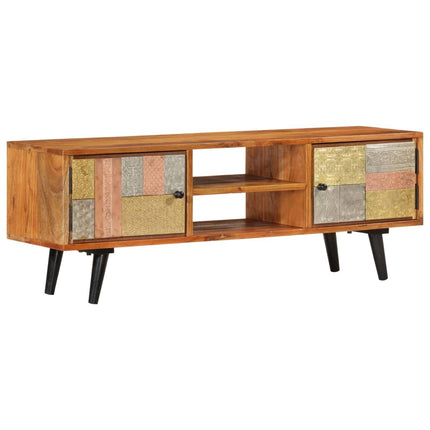 Meuble Tv 140X30X40 Cm Bois Solide D'acacia
